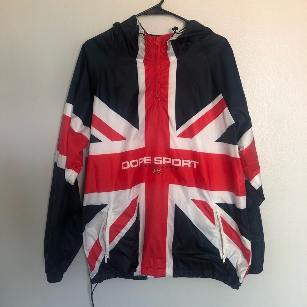 Dope Sport Bougie Crew Britain Flag windbreaker